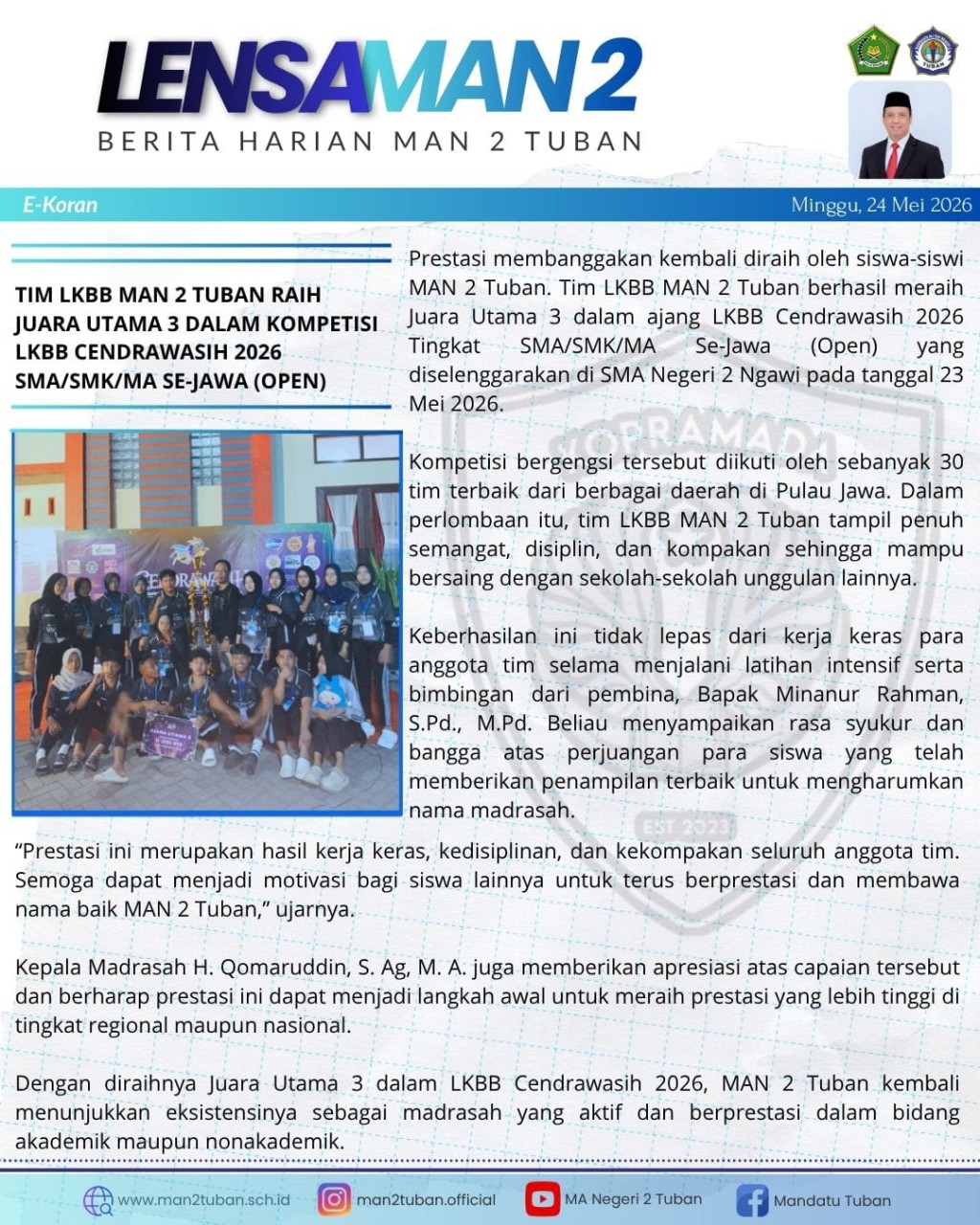 TIM LKBB Juara Utama 3 Dalam Kompetisi LKBB Cendrawasih 2026